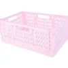Taitettava kori Miny M vaalea pinkki