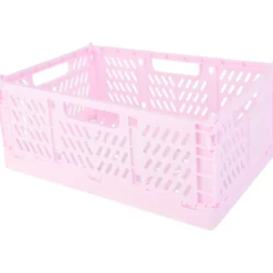Taitettava kori Miny M vaalea pinkki