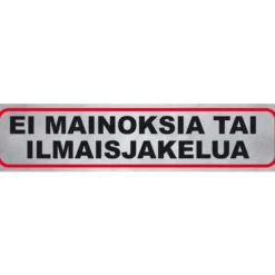 Tarra "ei mainoksia tai ilmaisjakelua"