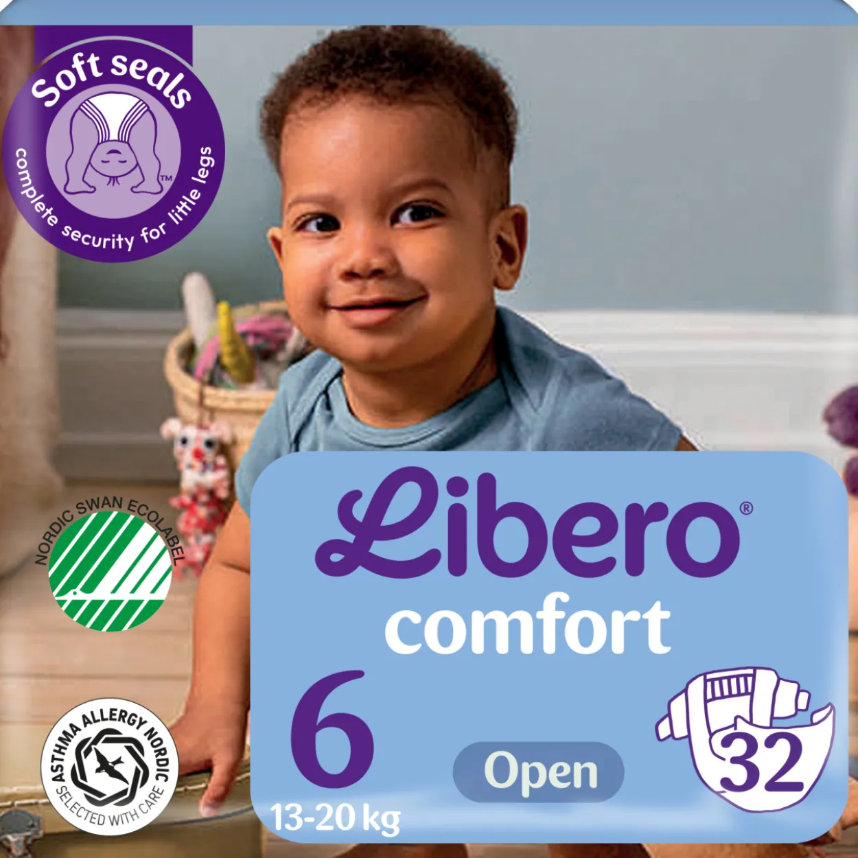 Teippivaippa Libero 32 kpl Comfort 6, 13-20 kg