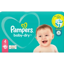 Teippivaippa Pampers 47 kpl Baby-Dry 4, 9-14 kg