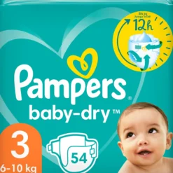 Teippivaippa Pampers 54 kpl Baby-Dry 3, 6-10 kg