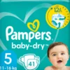 Teippivaippa Pampers 41 kpl Baby-Dry 5, 11-16 kg