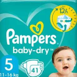 Teippivaippa Pampers 41 kpl Baby-Dry 5, 11-16 kg