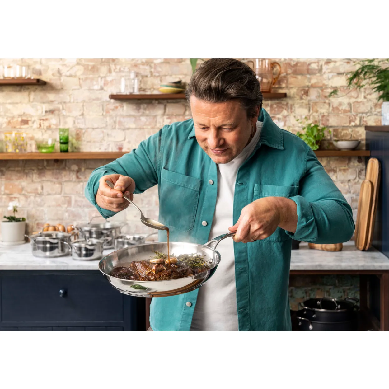 Teräspaistinpannu Tefal Jamie Oliver 28 cm Cook Smart