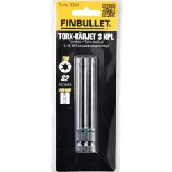 Torx-kärkisarja 1/4" T30 x 100 mm, 3 kpl