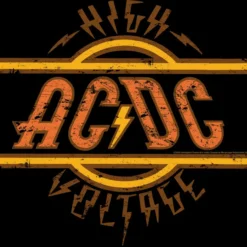 T-paita AC/DC High Voltage Musta