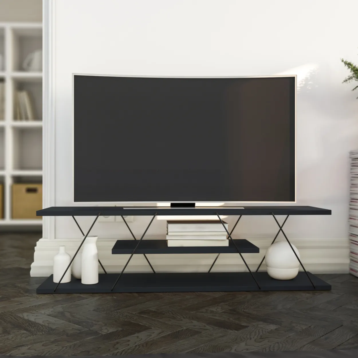 TV-taso Chic Home 120 cm Carita antrasiitti