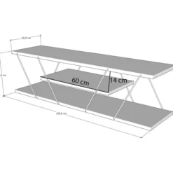 TV-taso Chic Home 120 cm Carita musta/ruskea