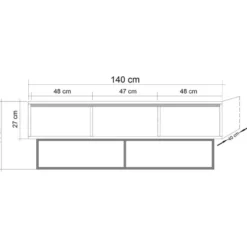 TV-taso Chic Home 140 cm Milla