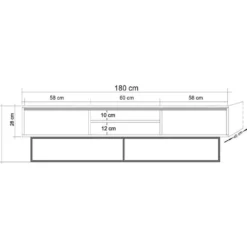 TV-taso Chic Home 180 cm Ronja