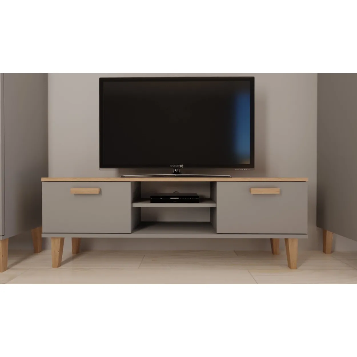 TV-taso Kocot 120 cm Denver harmaa/beige