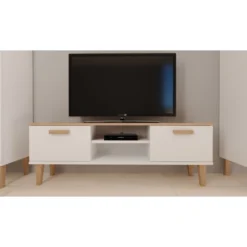 TV-taso Kocot 120 cm Denver valkoinen/beige