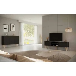 TV-taso Kocot 160 cm Toronto musta