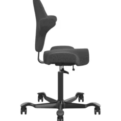 Työtuoli Lykke Comfort ergonominen tummanharmaa