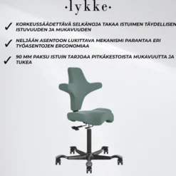 Työtuoli Lykke Comfort ergonominen vihreä