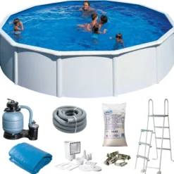 Uima-allas Gre by Swim & Fun Ø550 x 120 cm pyöreä, valkoinen