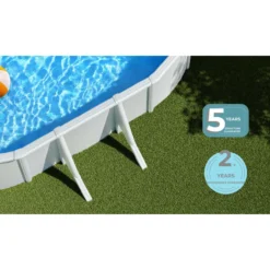 Uima-allas Gre by Swim & Fun 610 x 375 x 120 cm ovaali, ulkoisilla sivutuilla valkoinen