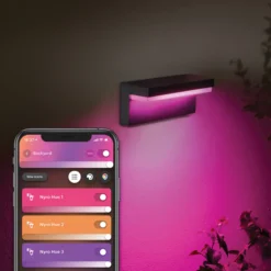 Ulkoseinävalaisin Philips Hue Nyro White and Color Ambiance 13.5W, musta