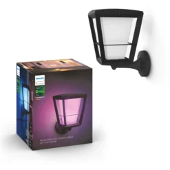 Ulkoseinävalaisin Philips Hue Econic White and Color Ambiance, musta