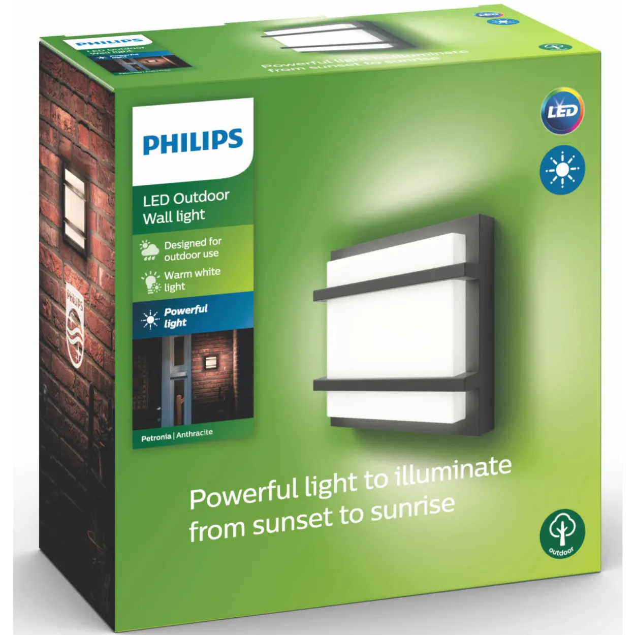 Ulkoseinävalaisin Philips Petronia 12 W