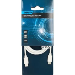 USB-C-kaapeli Energy+ 2 m, valkoinen
