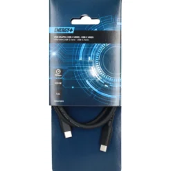 USB-kaapeli Energy+ 3.2 USB C uros - USB C uros, 1 m