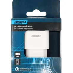 USB-verkkolaturi Energy+, 1 x USB-A QC 3.0