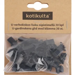 U-verhokiskon liuku Kotikulta 20 kpl nipistimellä musta
