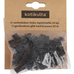 U-verhokiskon pyöröliuku Kotikulta 20 kpl nipistimellä musta