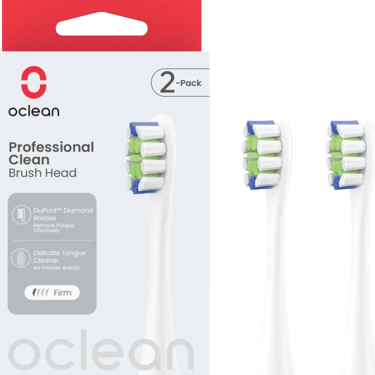 Vaihtoharja Oclean Professional Clean 2 kpl, valkoinen