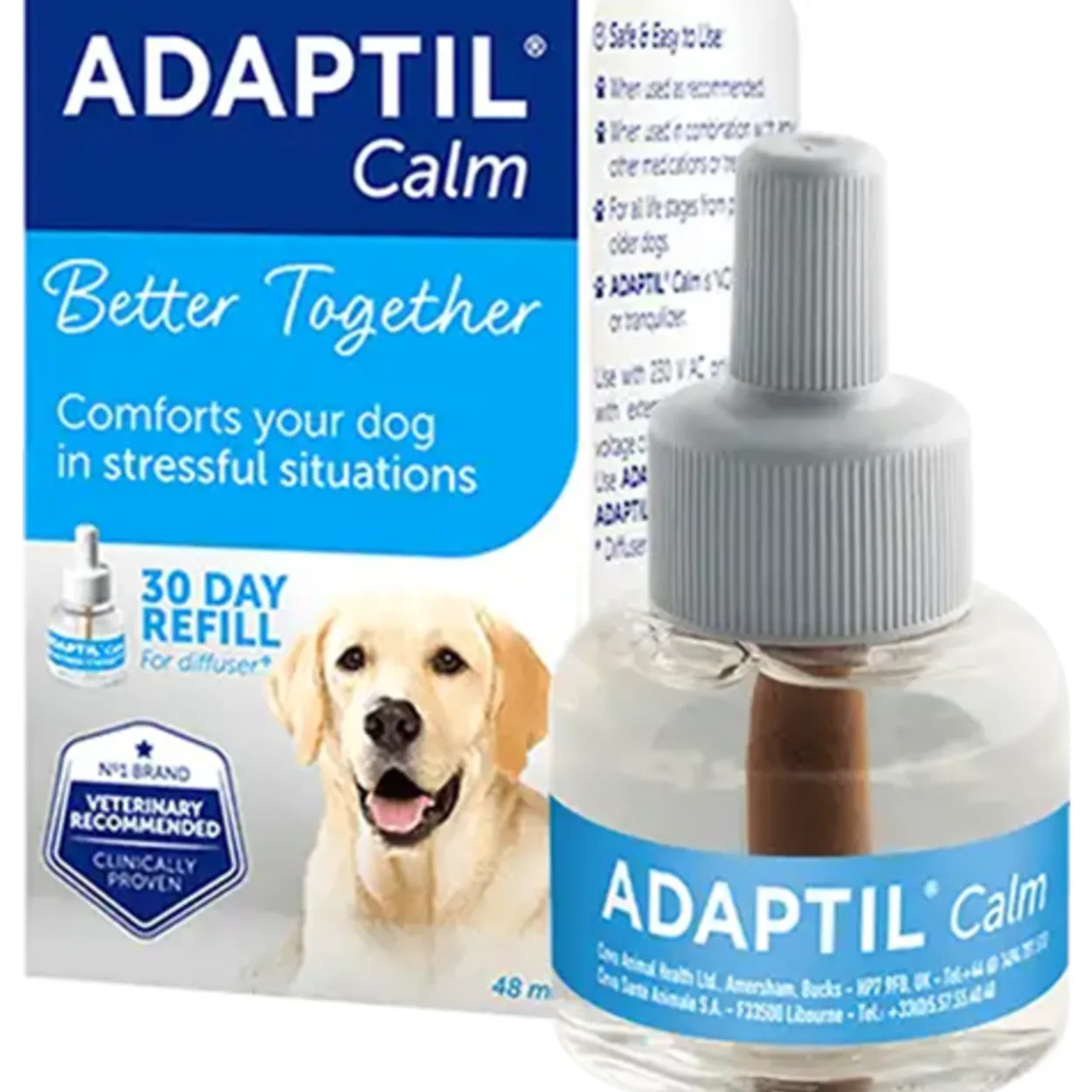 Vaihtopullo Adaptil 48 ml Calm feromoniliuos koiralle