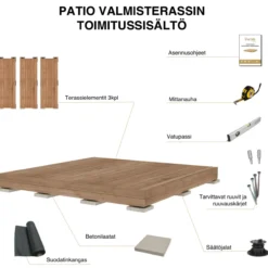 Valmisterassi 3x3 Patio Terassit Classic kestopuu