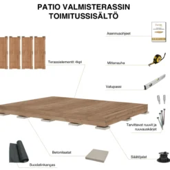Valmisterassi 2x4 Patio Terassit Classic kestopuu