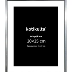 Valokuvakehys Kotikulta 20 x 25 cm alumiinia hopea