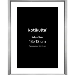 Valokuvakehys Kotikulta 13 x 18 cm alumiinia hopea