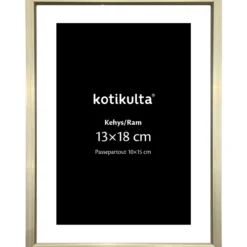 Valokuvakehys Kotikulta 13 x 18 cm alumiinia kulta