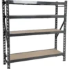Varastohylly metallia, 4 MDF tasoa/600 kg, 180 x 180 x 50 cm