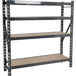 Varastohylly metallia, 4 MDF tasoa/600 kg, 180 x 180 x 50 cm
