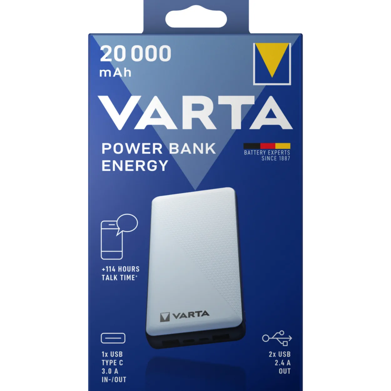 Varavirtalähde Varta 20000 mAh