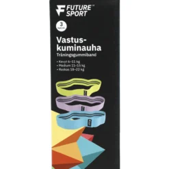 Vastusnauhasetti Future TT Sport, tekstiilipinta,3 nauhaa