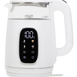 Vedenkeitin astesäädöllä Adler 1,7 l, valkoinen