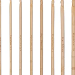 Virkkauskoukkusetti Prym 3,5-8,0 mm bambu kotelossa