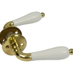 Väliovenpainike Maaria messinki/valkoinen