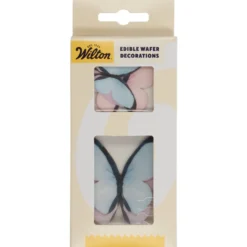 Vohvelikoriste Wilton 8 kpl perhoset pastelli