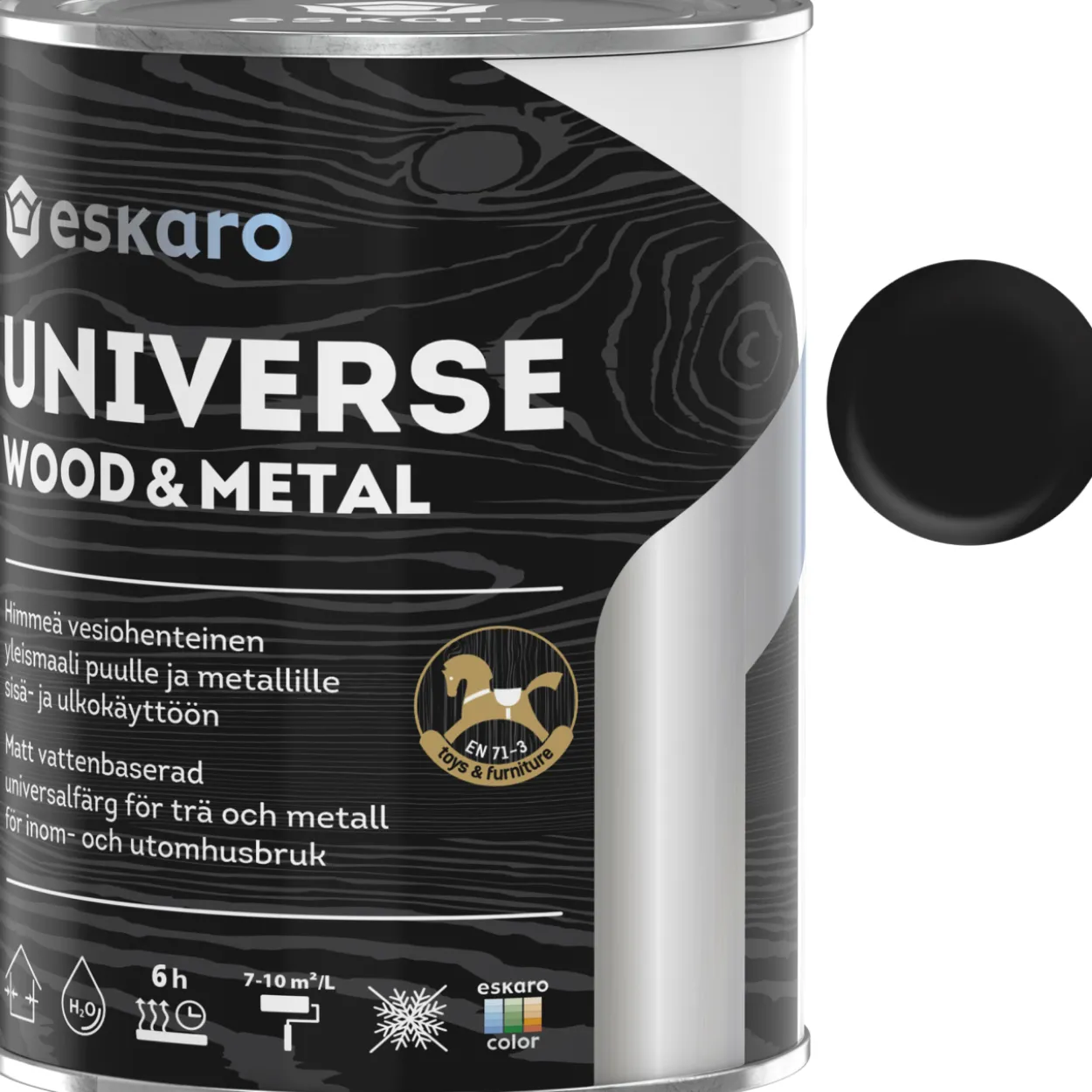 Yleismaali Eskaro Universe Wood & Metal 0,9 l musta
